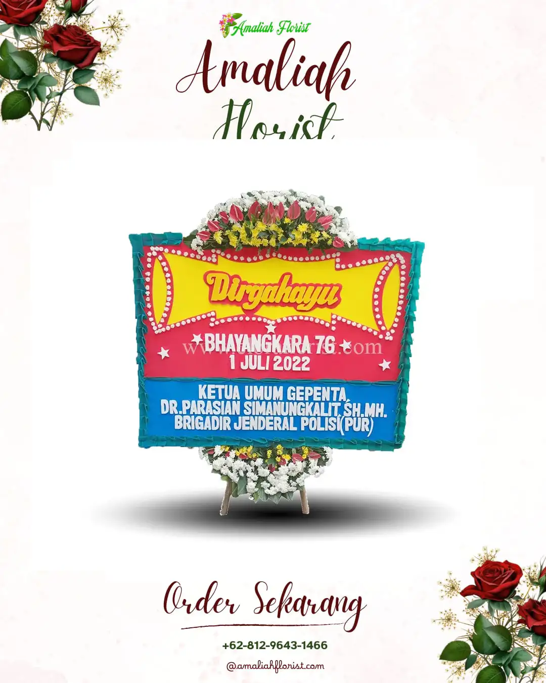Papan Bunga HUT Ulang Tahun Paket Agung